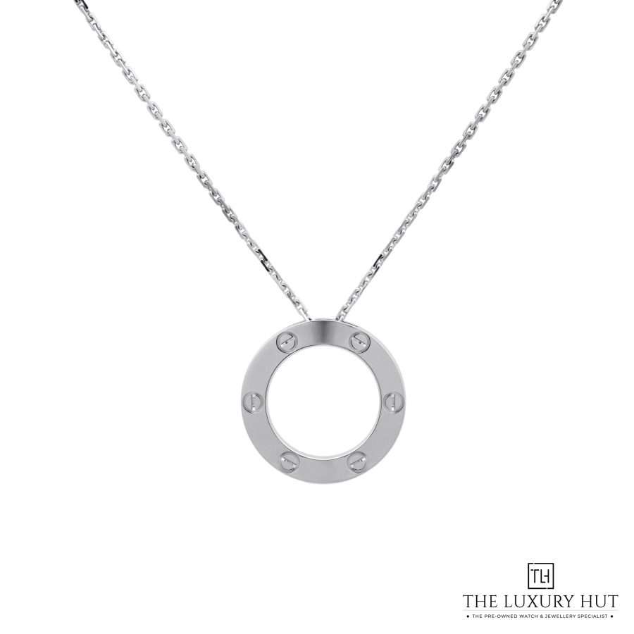 Cartier White Gold LOVE Pendant Necklace 52084 a