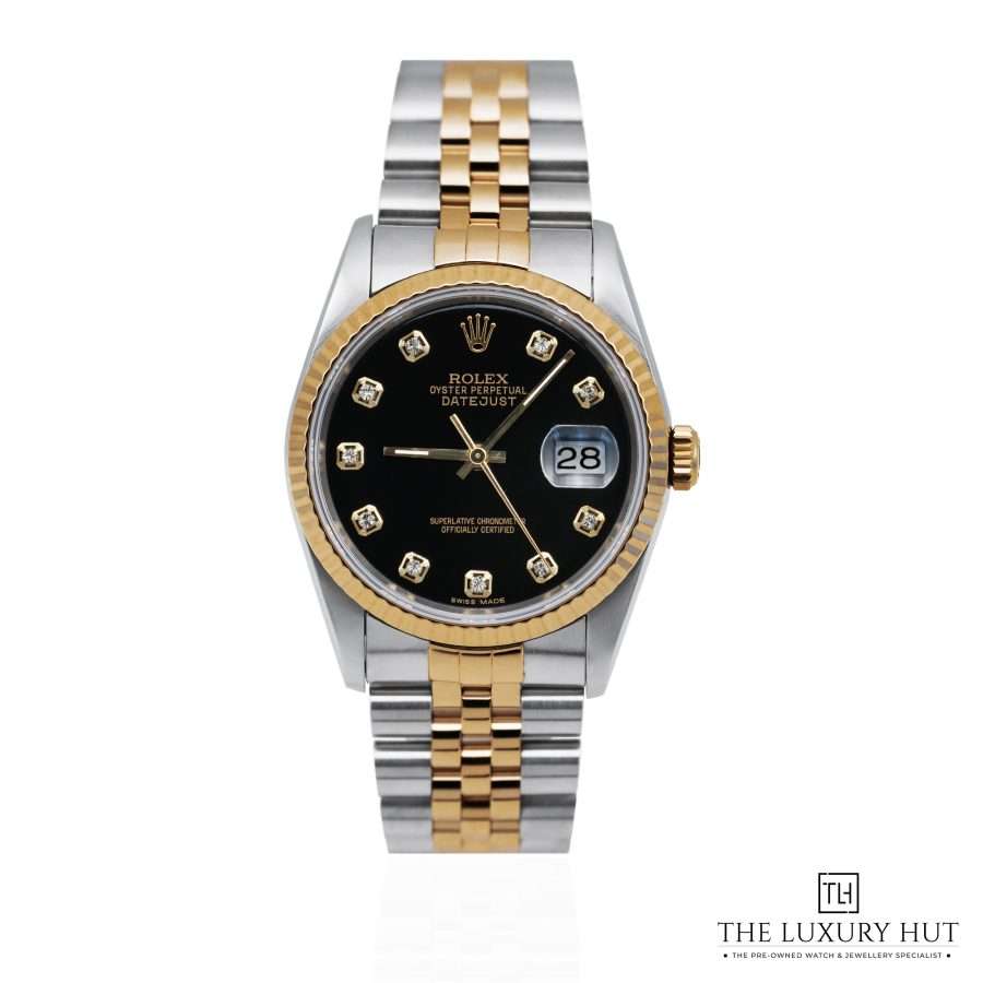 Rolex Datejust 36mm Bi Metal Factory Black 51981 a