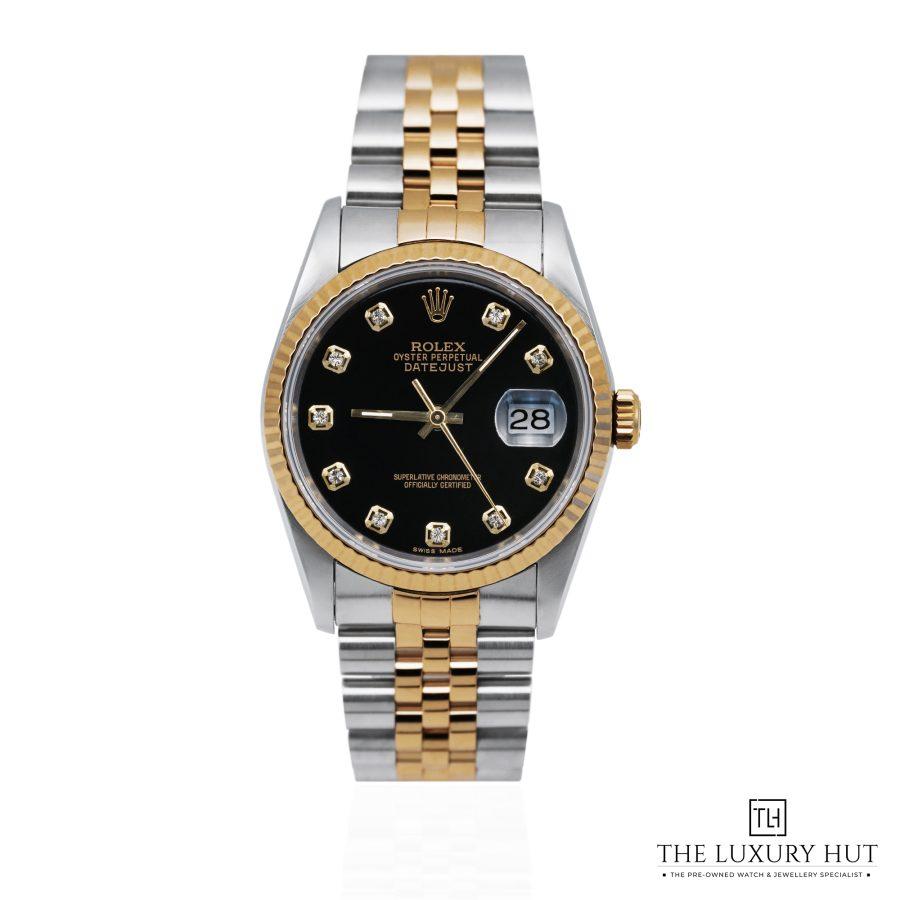 Rolex Datejust 36mm Bi Metal Factory Black 51981 a
