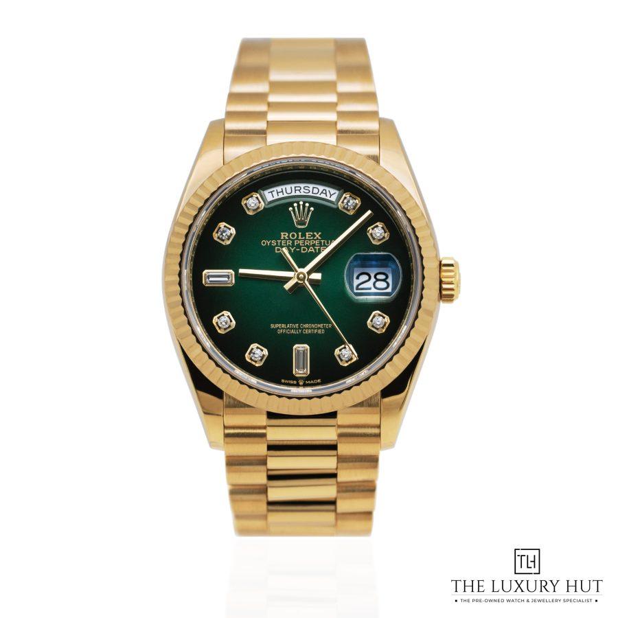 Rolex Day Date 36 Green Ombre Diamond 52040 a