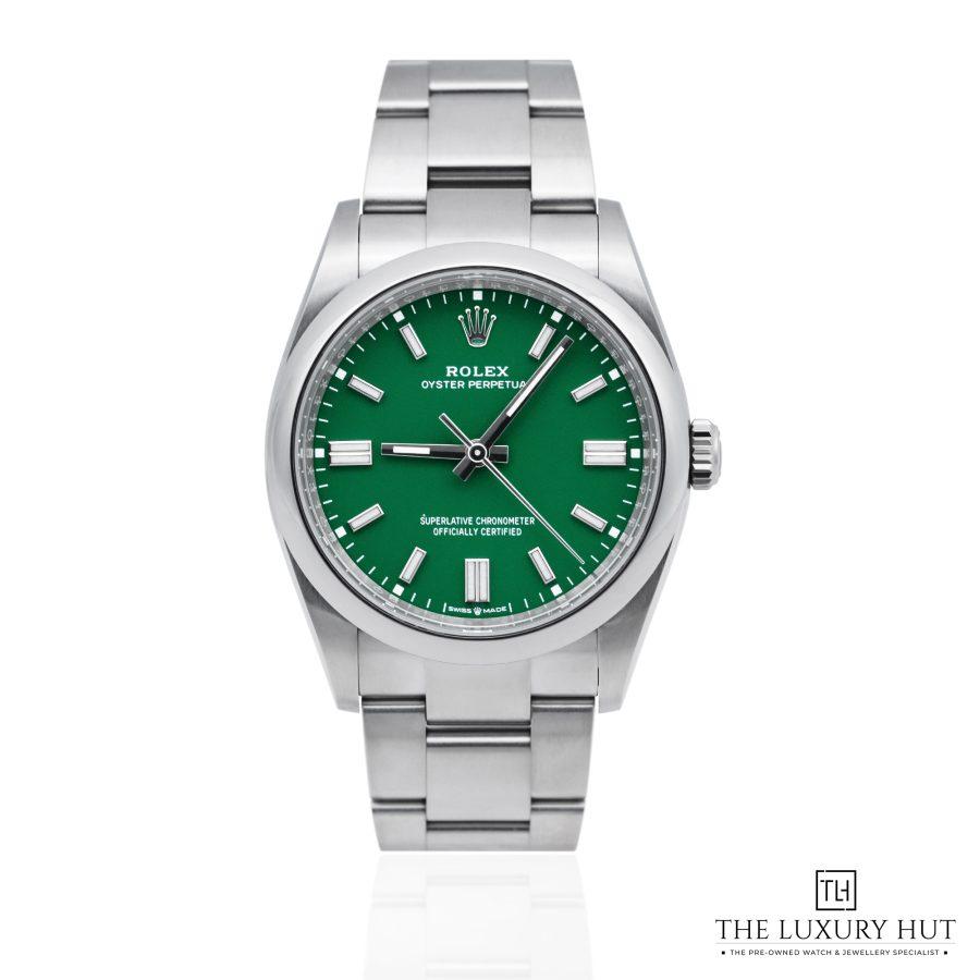 Rolex Oyster Perpetual 36mm Steel Green Dial 52105a
