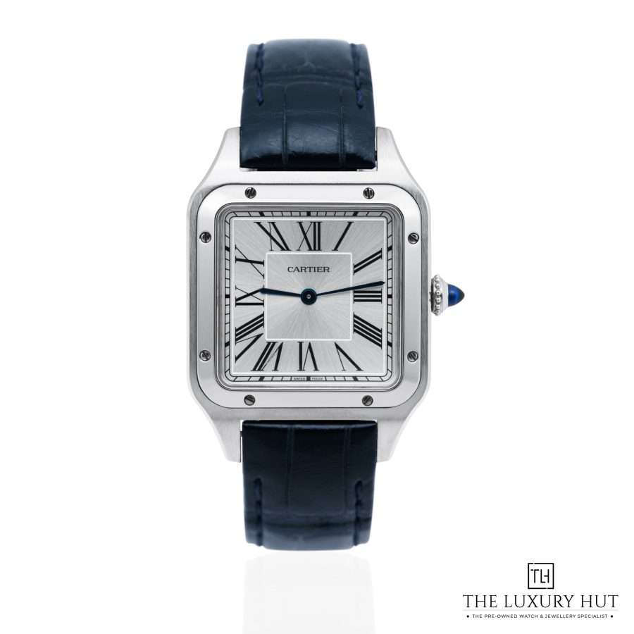 Cartier Santos Dumont Large Steel Silver 52121 a