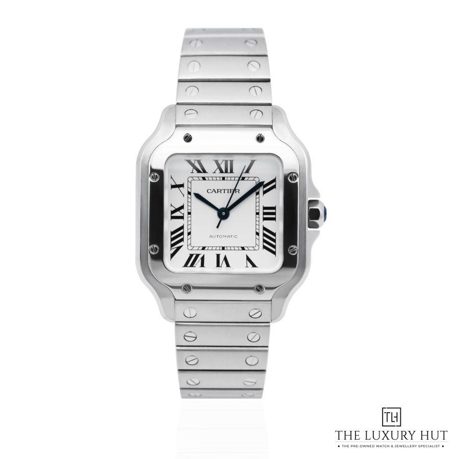 Cartier Santos De Cartier Medium Steel Silver Dial 52100 a