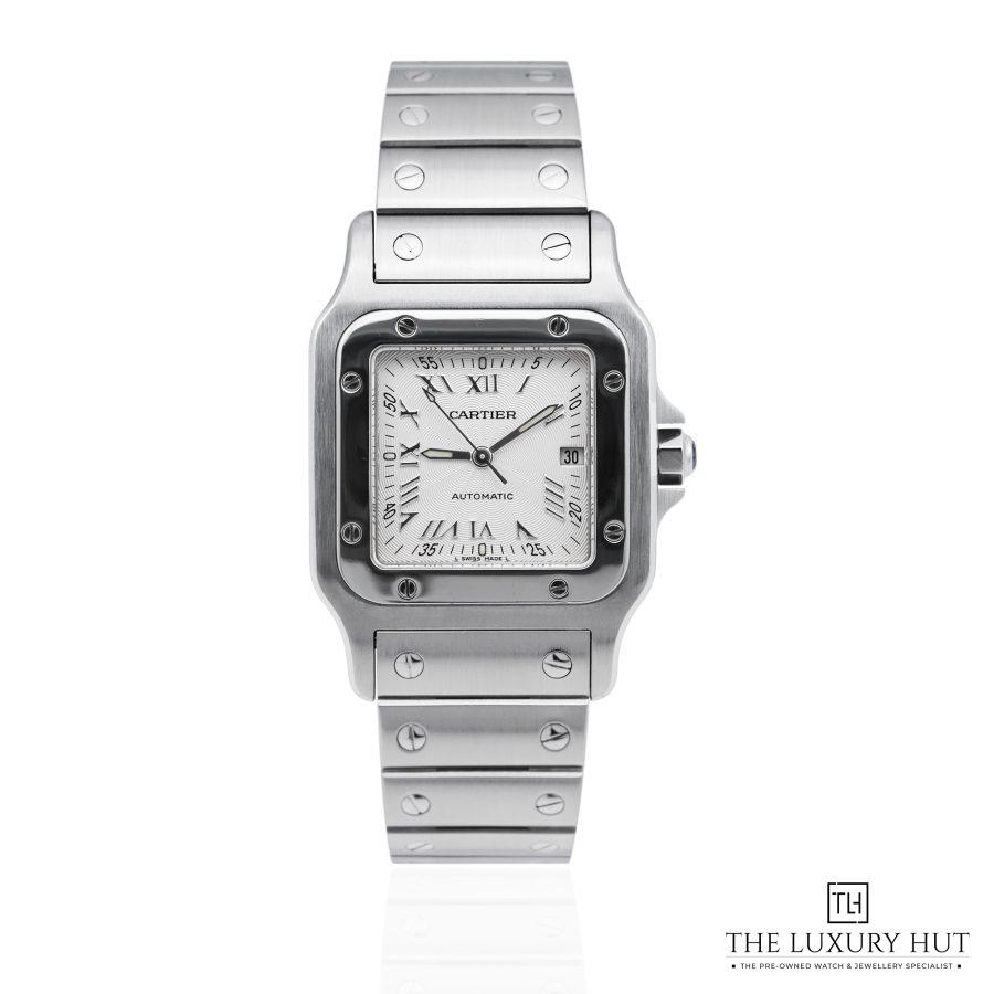 Cartier Santos Galbee Steel 29mm White Roman New 52068 aa
