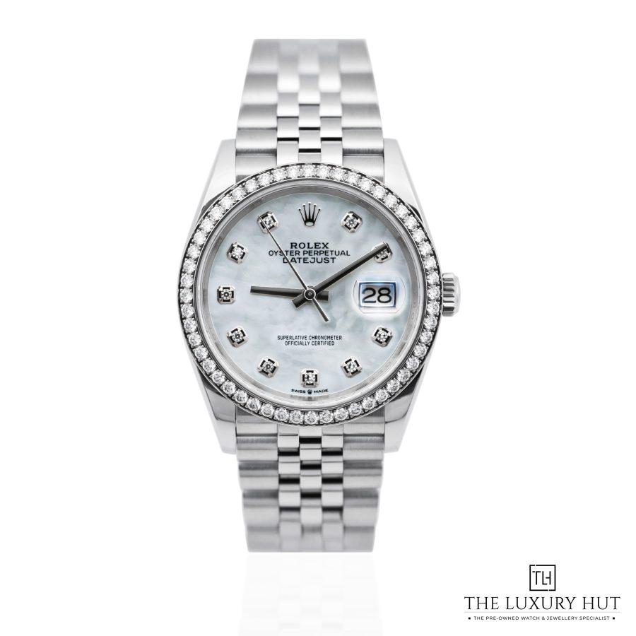 Role Datejust 36 Steel White Gold MOP Diamond LB693 aa