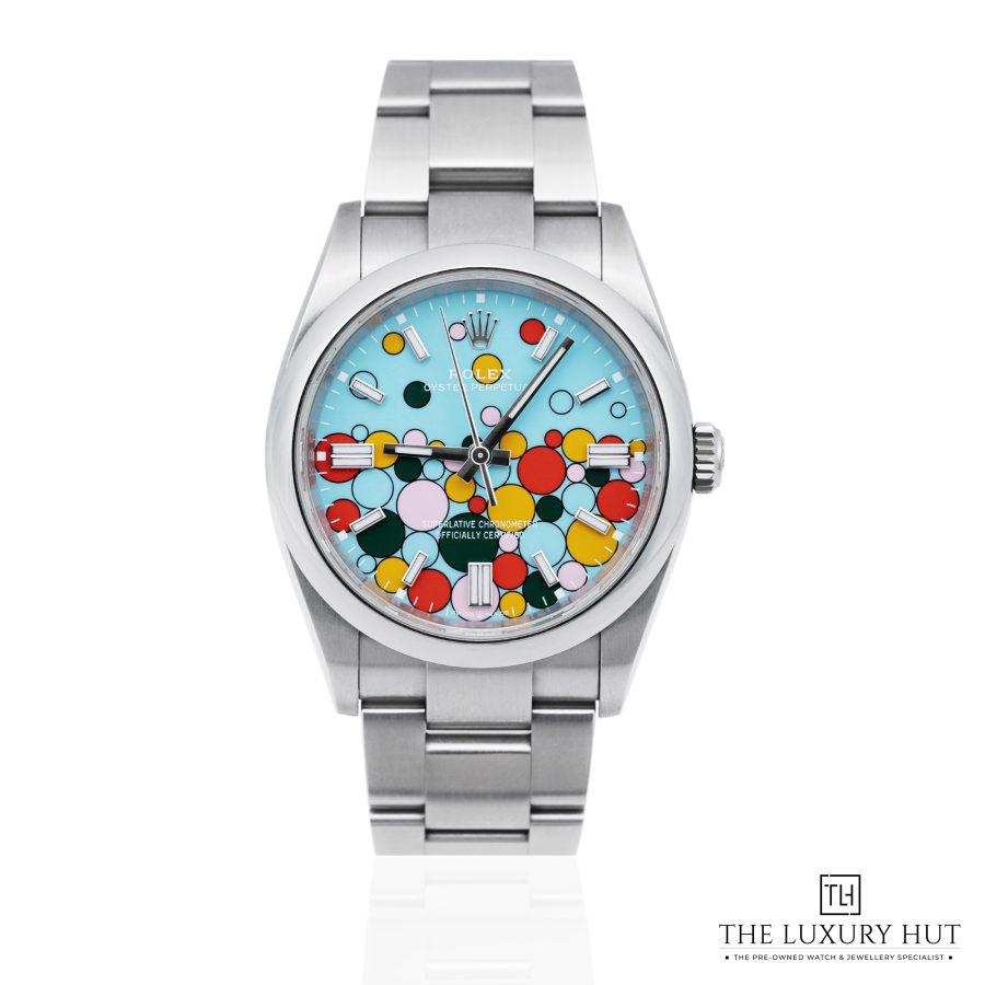 Rolex Oyster Perpetual Turquoise Blue Celebration LB688 a