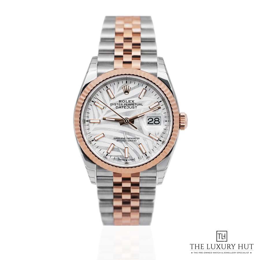 Buy Rolex Datejust 36mm Bi Metal Silver Palm Motif Ref 126231