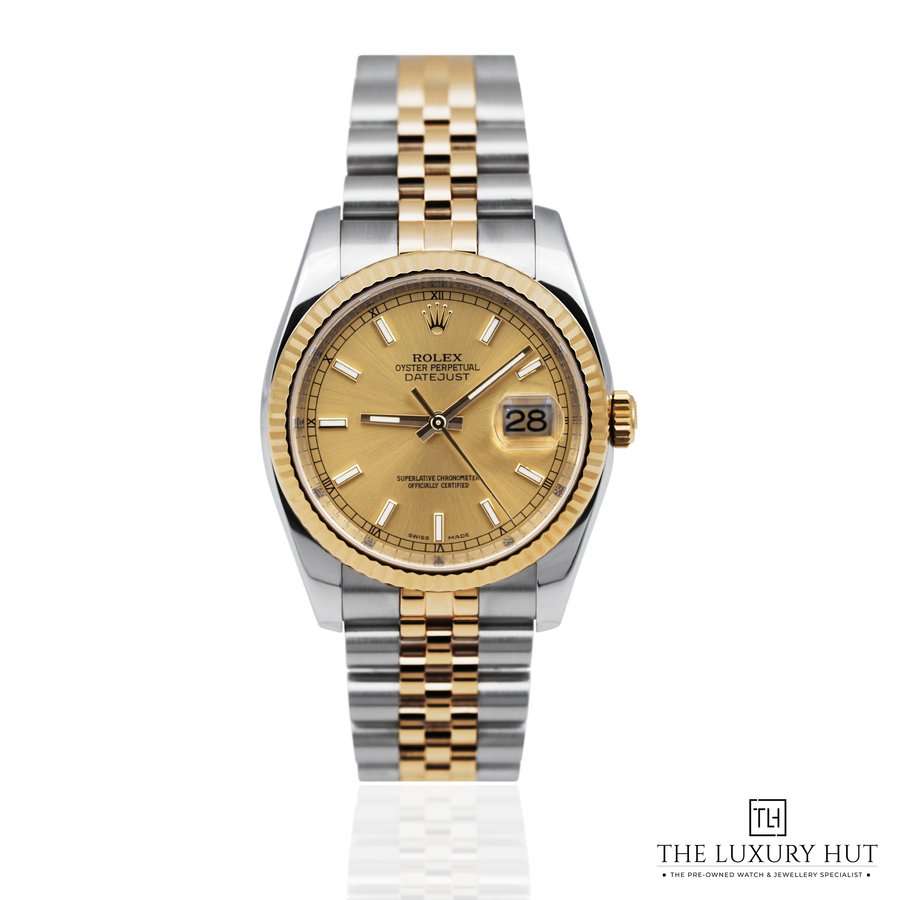 Rolex Datejust 36 Bi Metal Champagne Baton Dial
