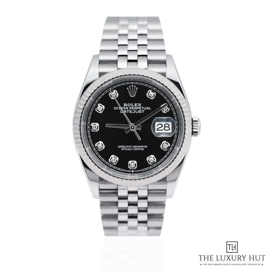 Rolex Datejust 36mm Steel Gold Black Diamond LB700 a