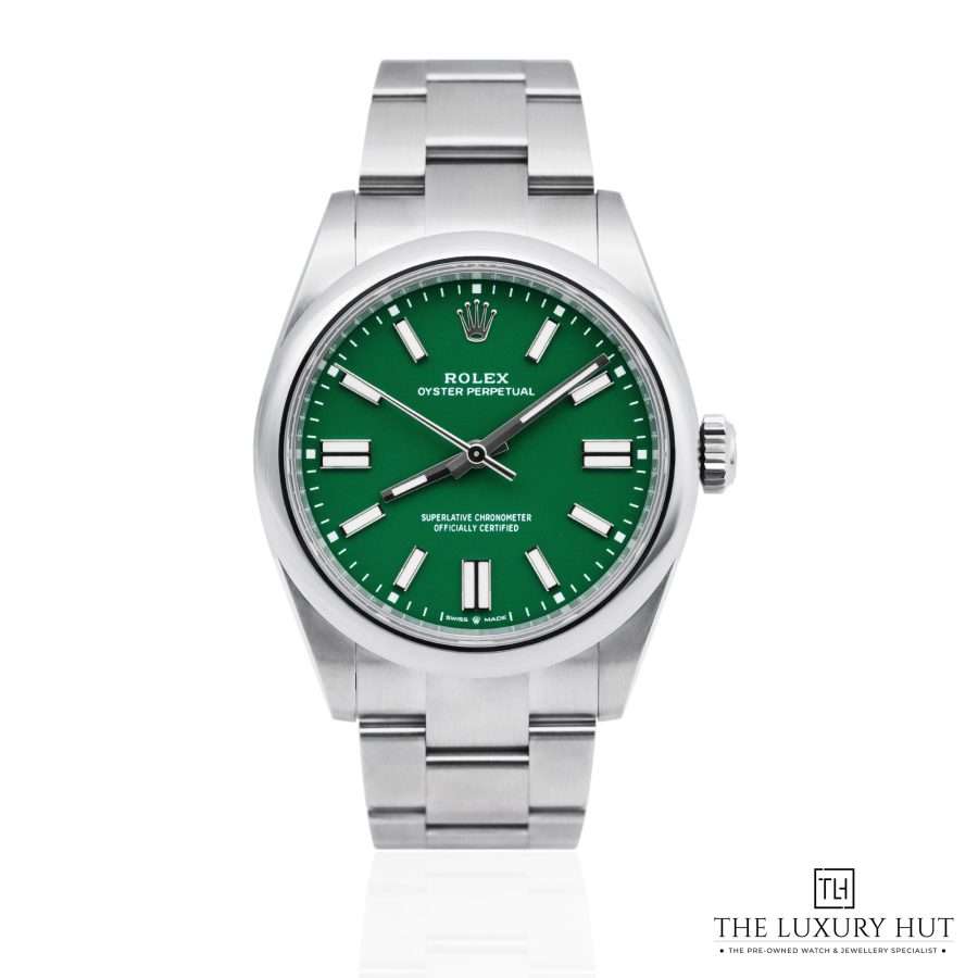 Rolex Oyster Perpetual 41mm Steel Green Update LB704 aa