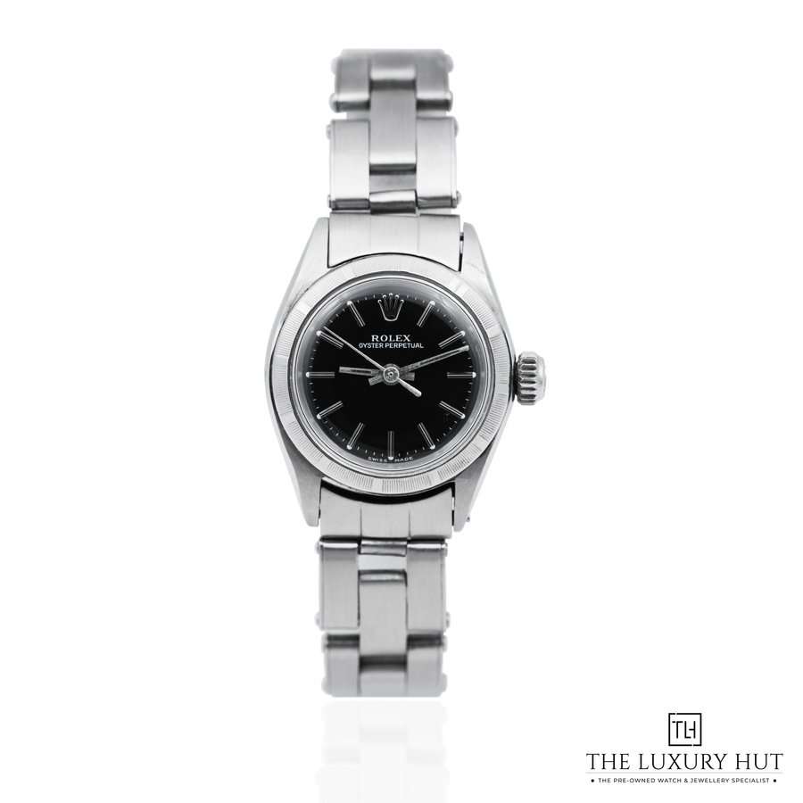 Vintage Rolex Lady Oyster Perpetual Steel 24mm Black 6623