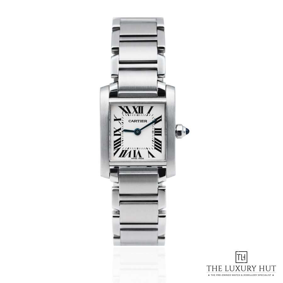 Cartier Tank Francaise Stainless Steel White Roman