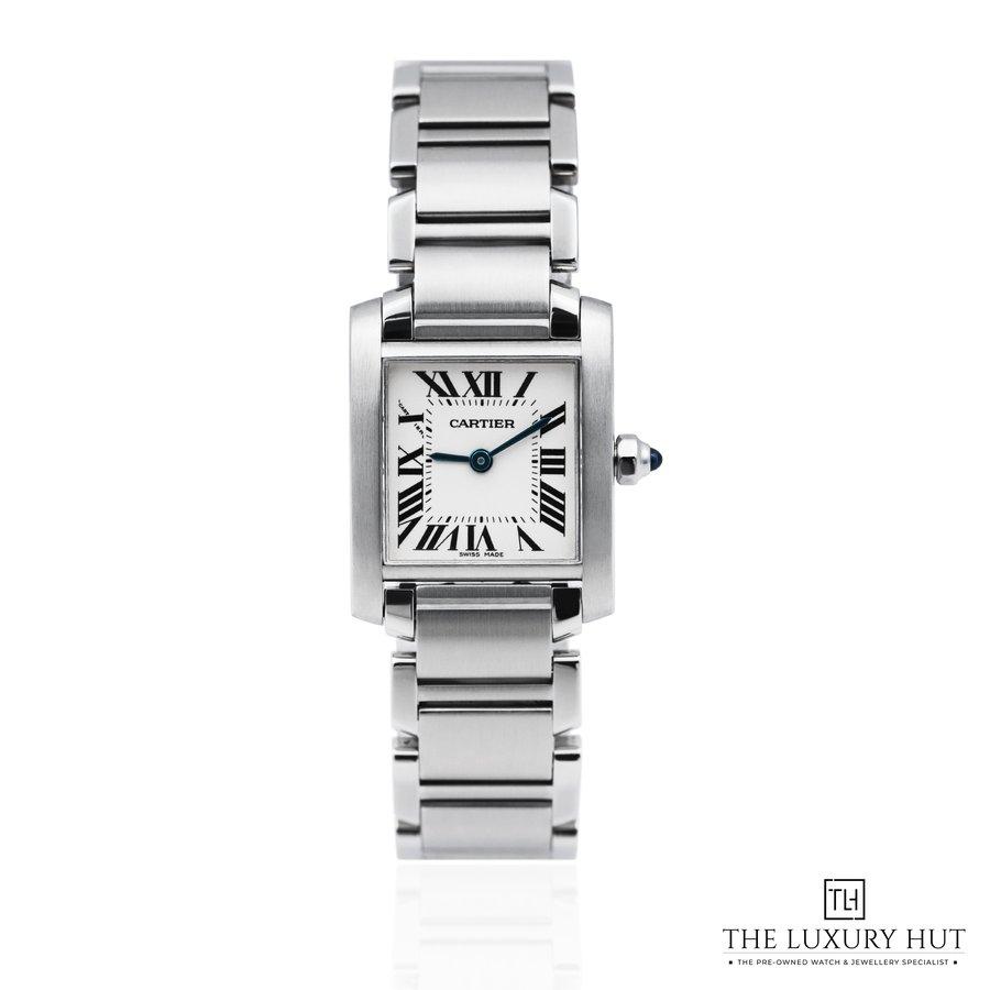 Cartier Tank Francaise Stainless Steel White Roman