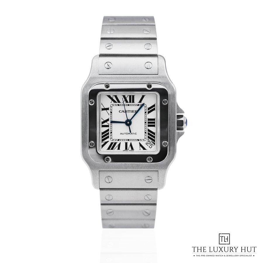 Cartier Santos Galbee Stainless Steel White Roman 52365 a