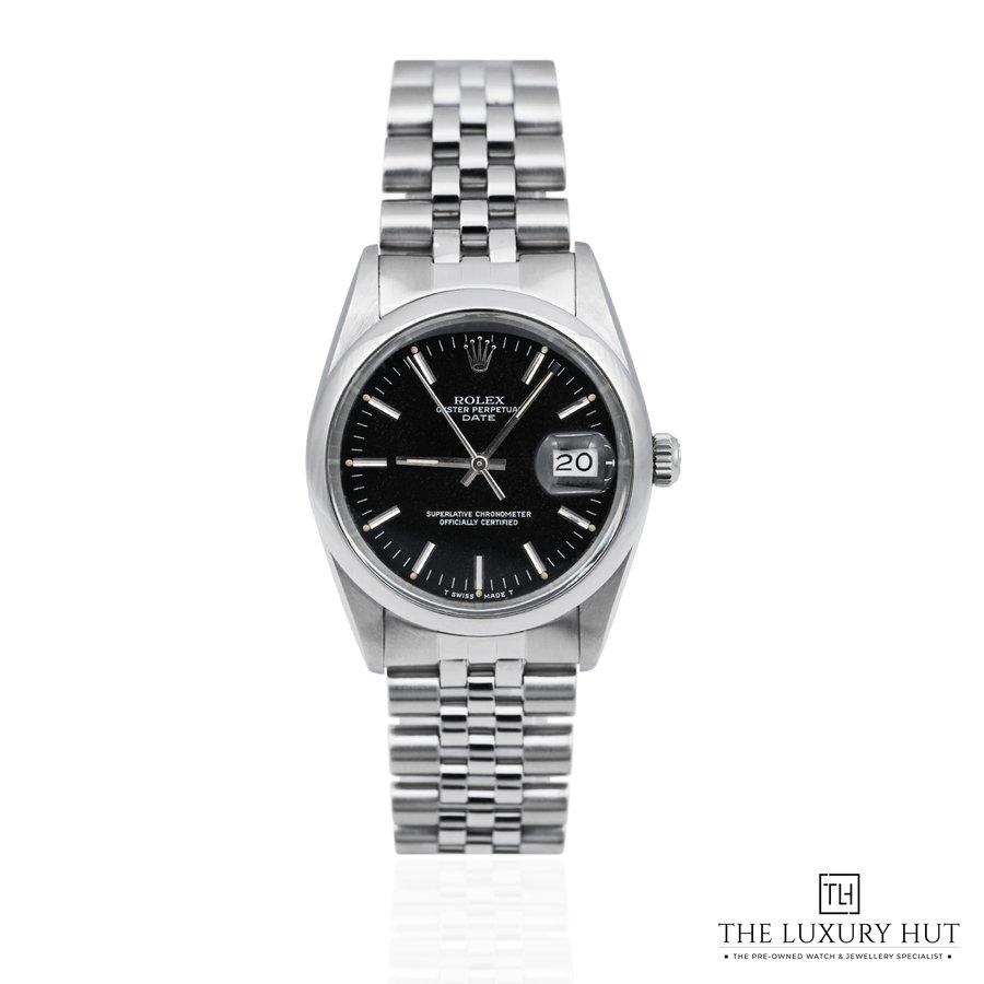 Vintage Rolex Oyster Perpetual Date 34mm Black Dial