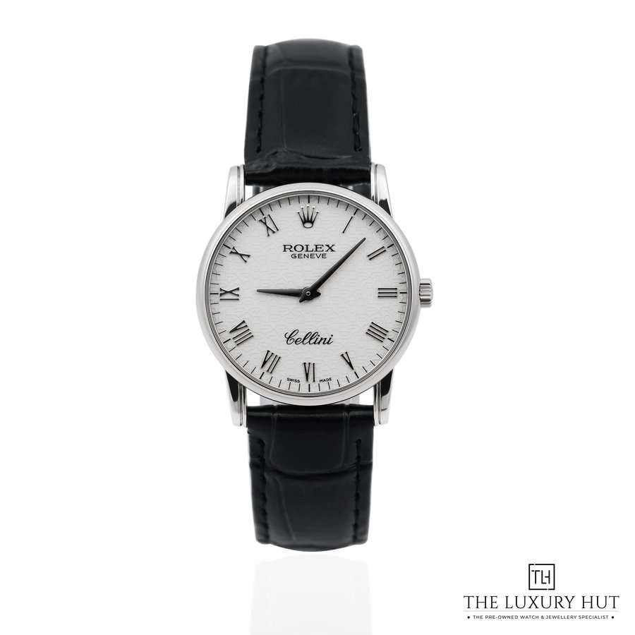 Rolex Cellini 18ct White Gold 32mm Silver Jubilee Roman