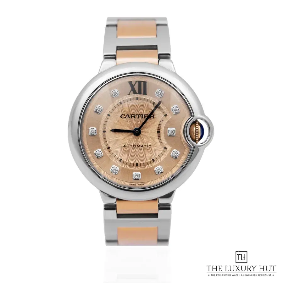 Cartier Ballon Bleu Steel Gold Gold Diamond WE902054