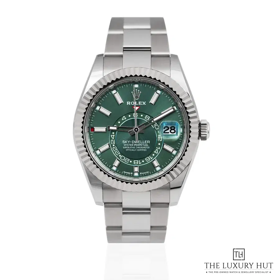 Rolex Sky Dweller Steel Gold Green Dial 336934