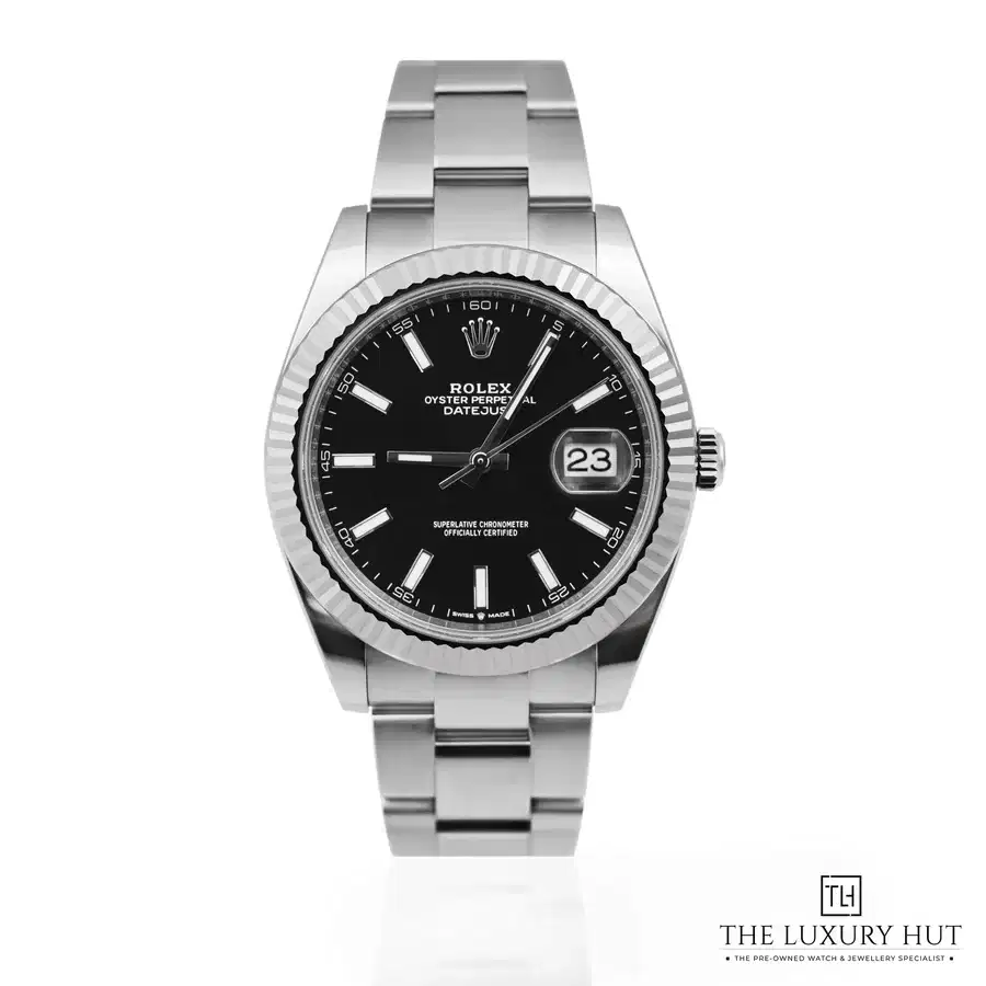 Rolex Datejust 41mm Steel Gold Black Baton Dial 126334