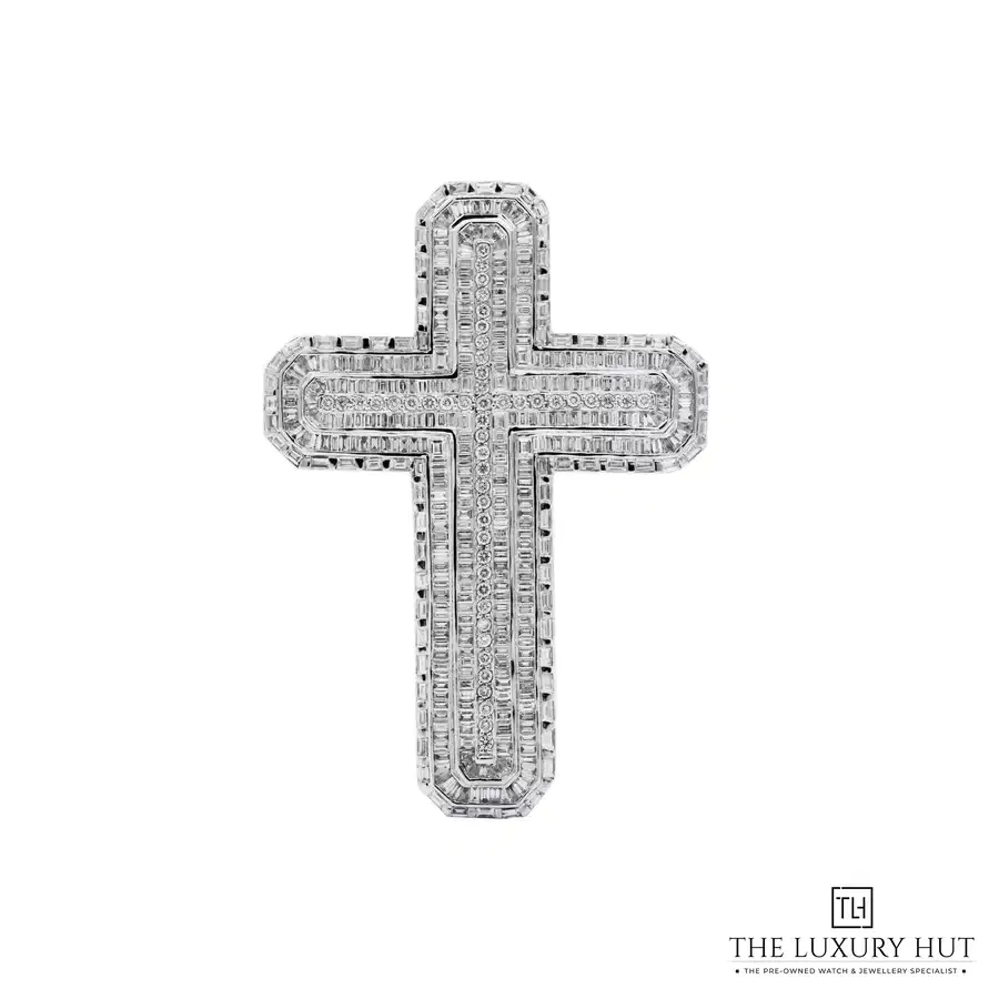 18ct Gold Diamond Cross Pendant