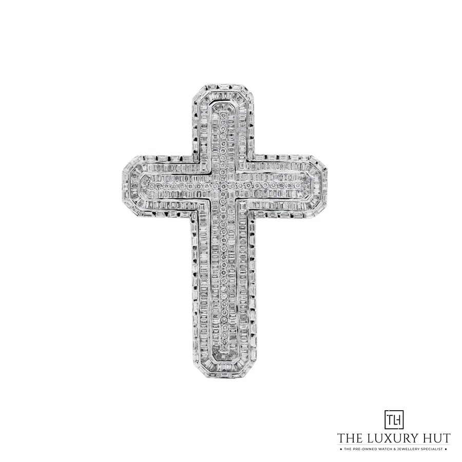 18ct Gold Diamond Cross Pendant