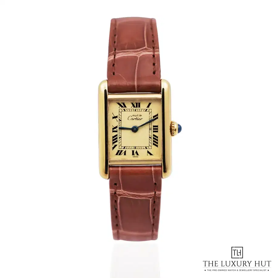 Cartier Tank Vermeil Champagne Roman Dial 366001