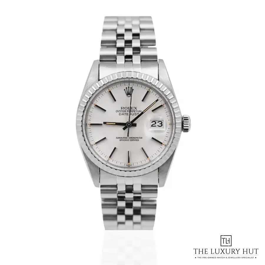Rolex Datejust 36mm Silver Baton Dial 16030