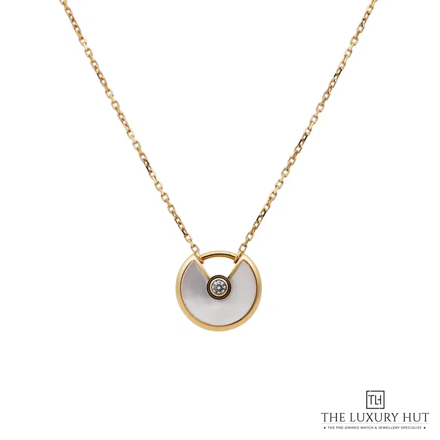 Cartier Amulette De Cartier Gold MOP Diamond Pendant Necklace