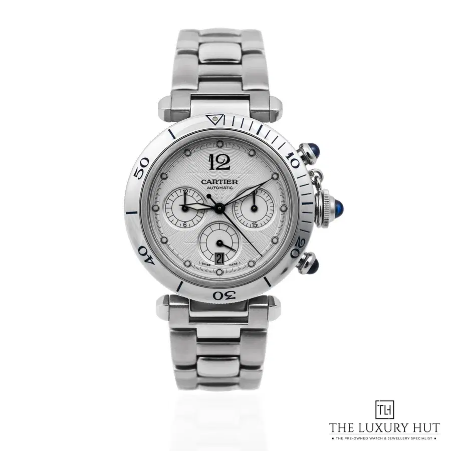 Cartier Pasha Seatimer Silver Guilloche Dot 2113