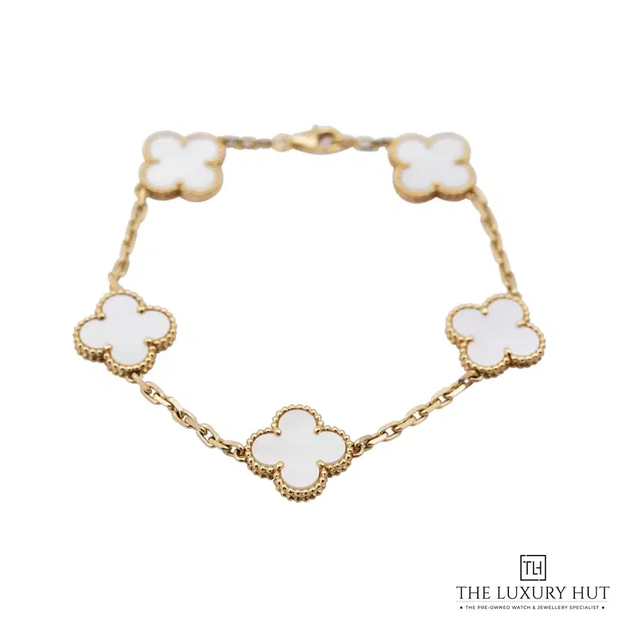 Van Cleef Arpels Vintage Alhambra Gold MOP Bracelet