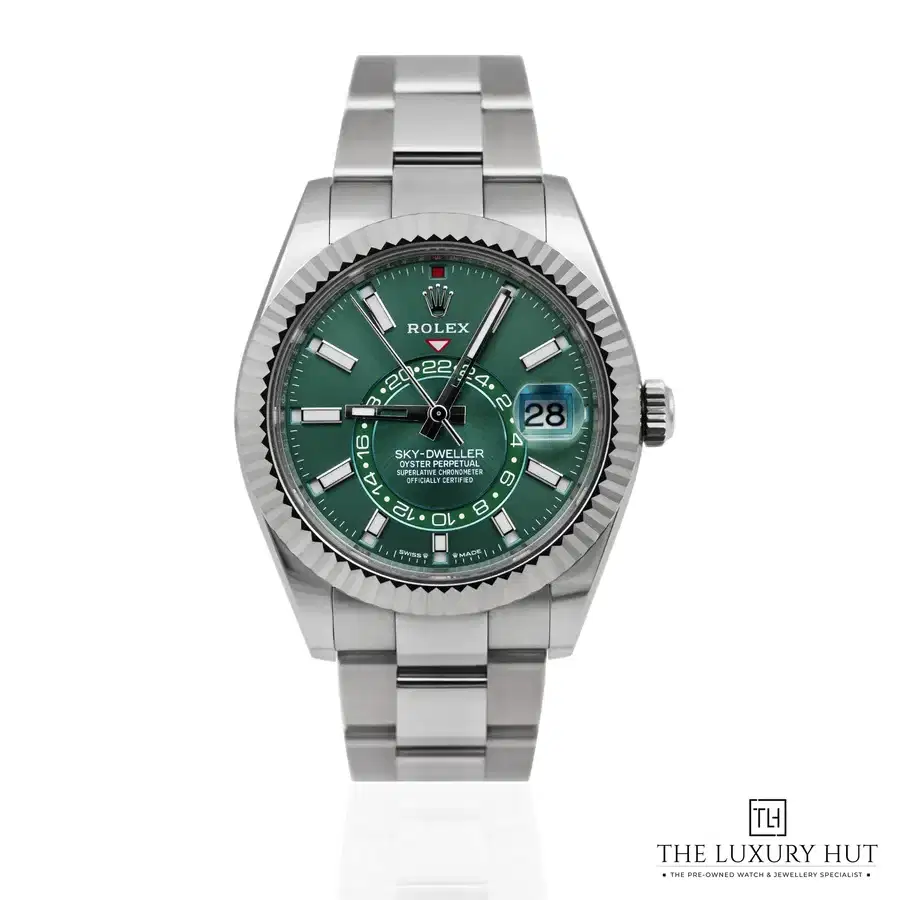 Rolex Sky Dweller Steel Gold Green 336934