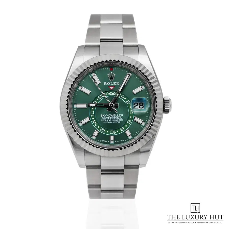 Rolex Sky Dweller Steel Gold Green 336934