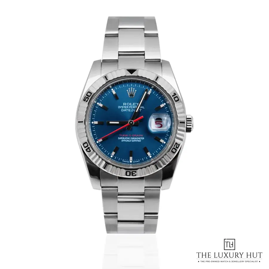 Rolex Datejust Turn O Graph Blue Baton 116264
