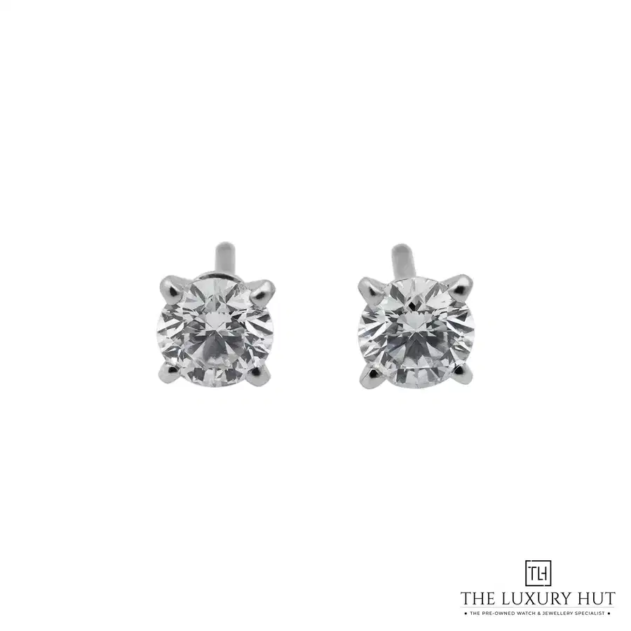 Cartier Platinum Diamond Stud Earrings