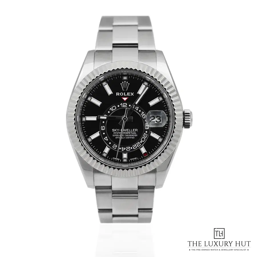 Rolex Sky Dweller 42mm Steel Gold Black Dial 326934