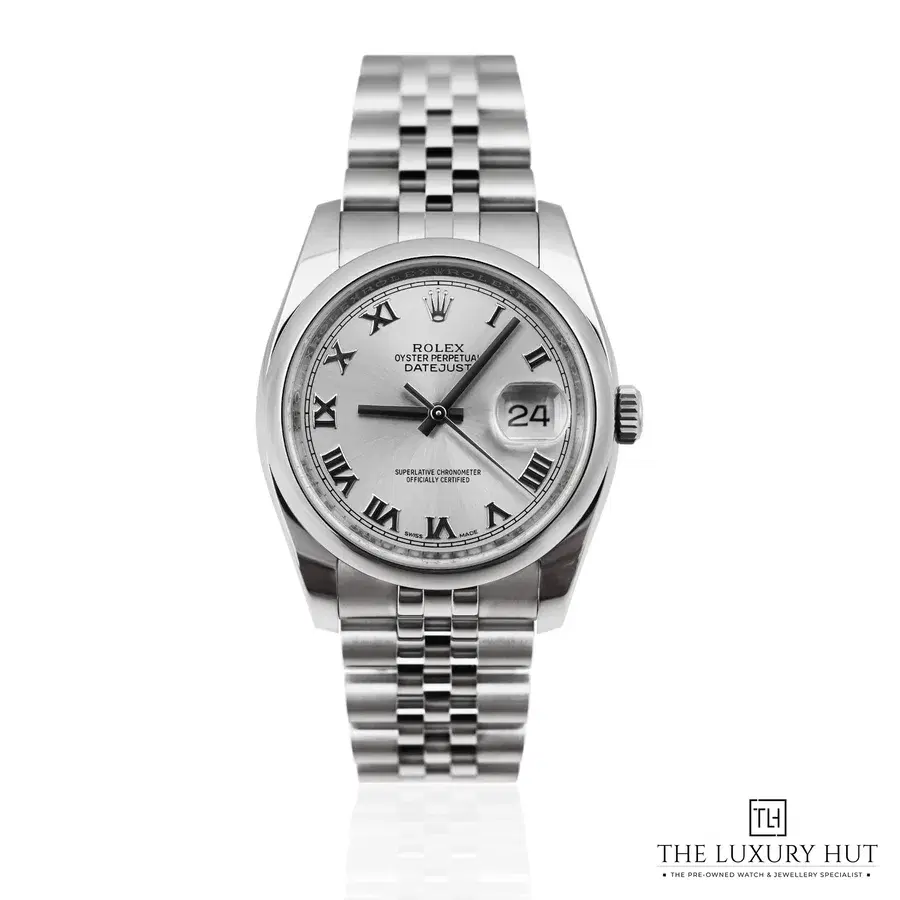 Rolex Datejust 36mm Steel Silver Roman Dial 116200