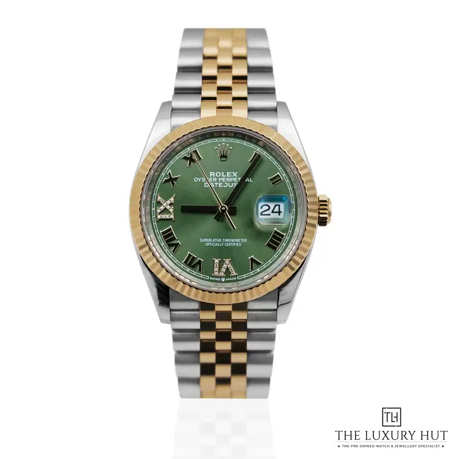 Rolex Datejust 36 Steel Gold Green Diamond 126233