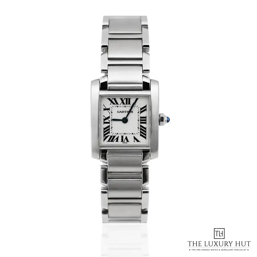 Cartier Tank Fran aise Ladies Steel White Roman 2300