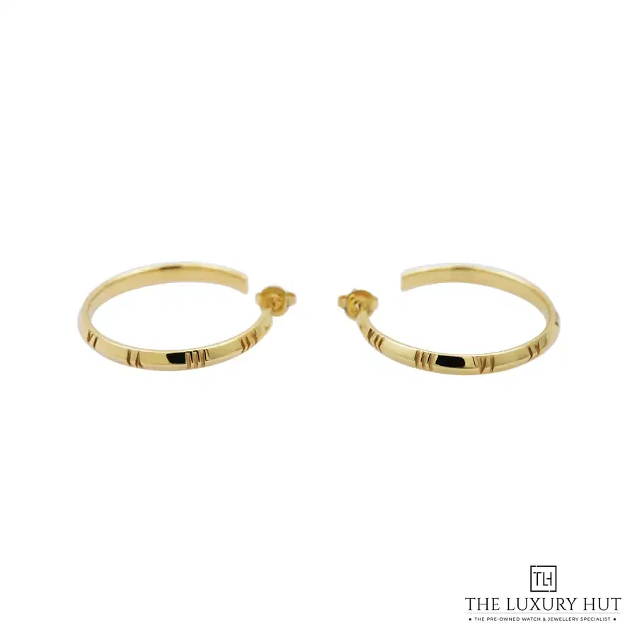 Tiffany Co Gold Atlas X Hoop Earrings