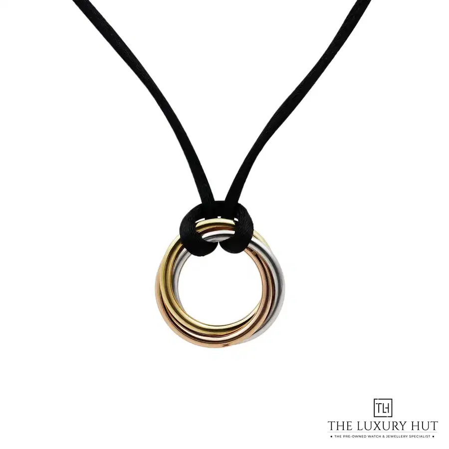 Cartier Trinity Pendant With Black Cartier Cord