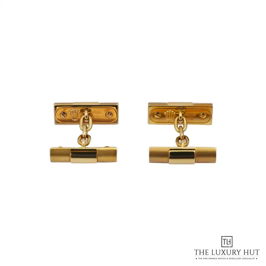 Rare Rolex 18ct Yellow Gold Cufflinks