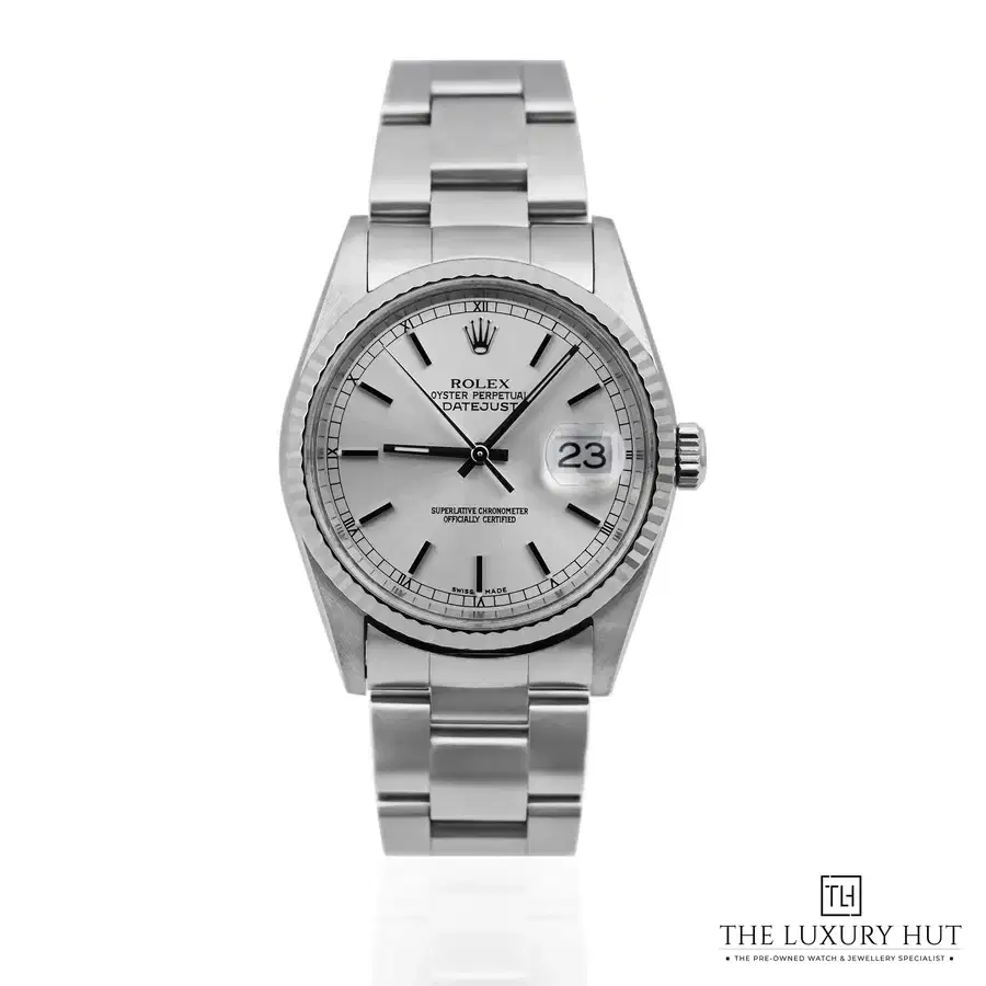 Rolex Datejust 36 Steel White Gold Silver 16234