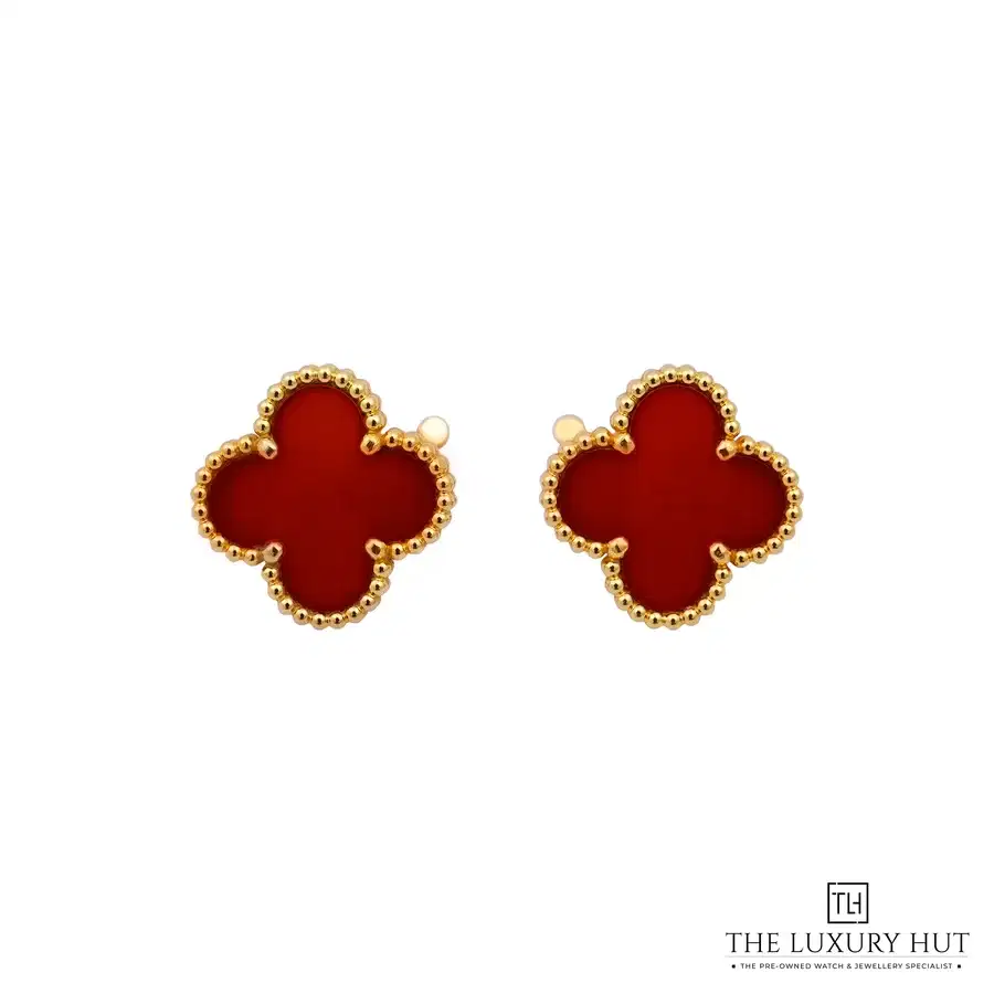 Van Cleef Arpels Vintage Alhambra Carnelian Earrings