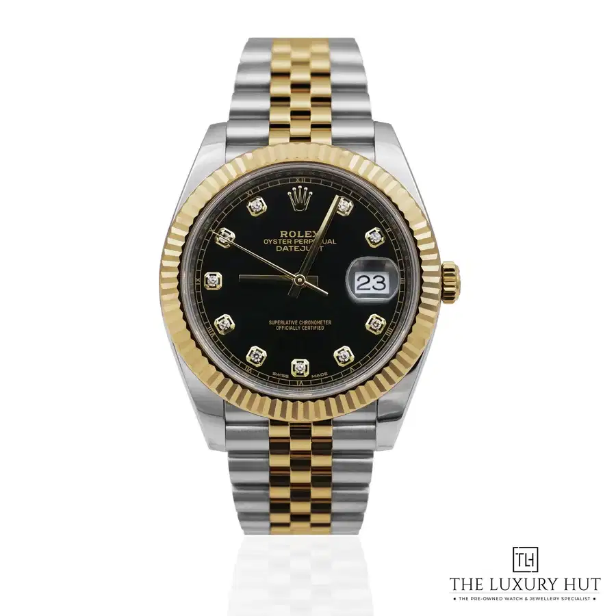 Rolex Datejust 41 Steel Yellow Gold Black Diamond 126333