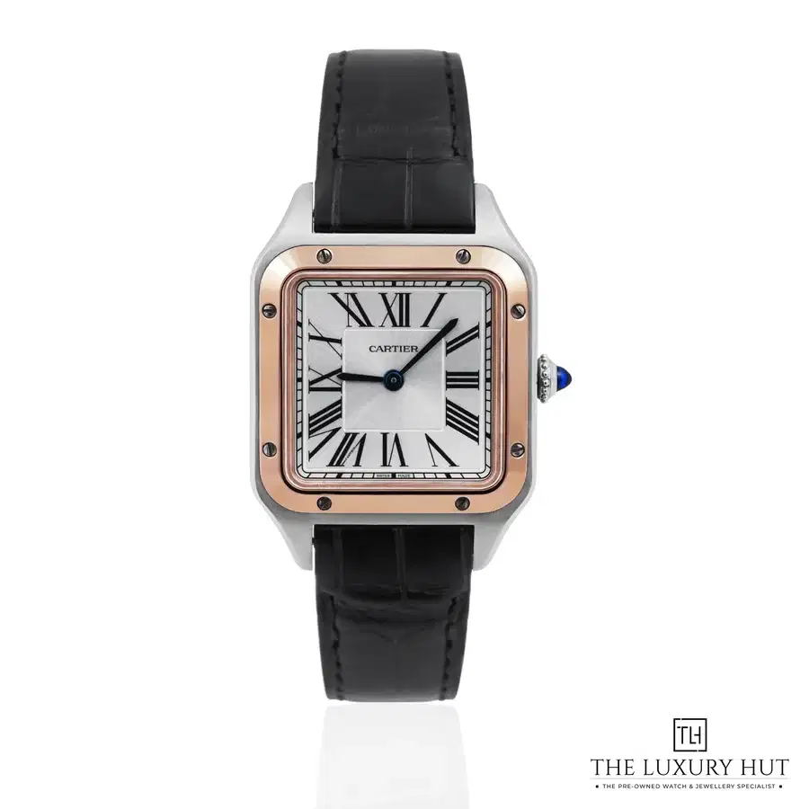 Cartier Santos Dumont Small Steel Gold Silver Roman W2SA0038