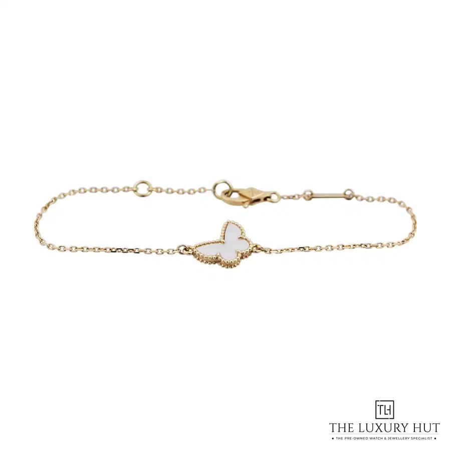 Van Cleef Arpels Sweet Yellow Gold MOP Butterfly Bracelet
