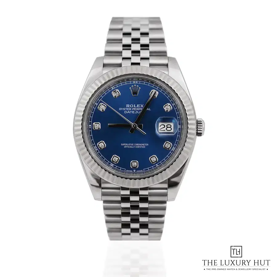 Rolex Datejust 41 Steel White Gold Blue Diamond 126334