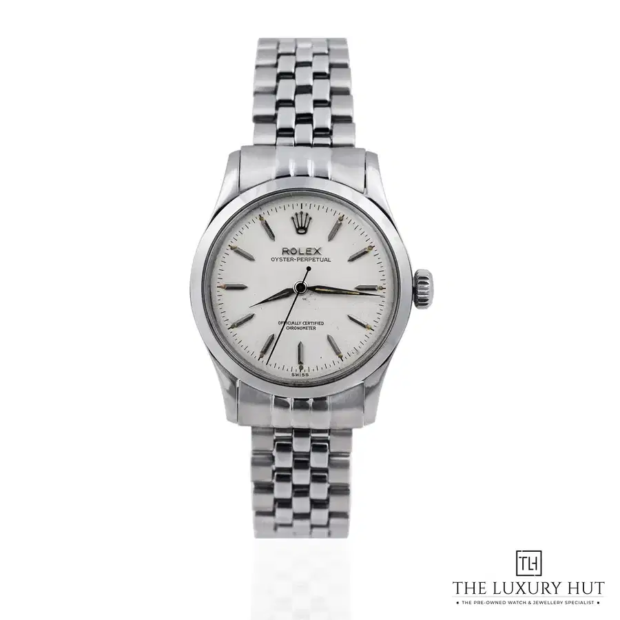 Rolex Oyster Perpetual Semi Bubbleback 34mm White 6332