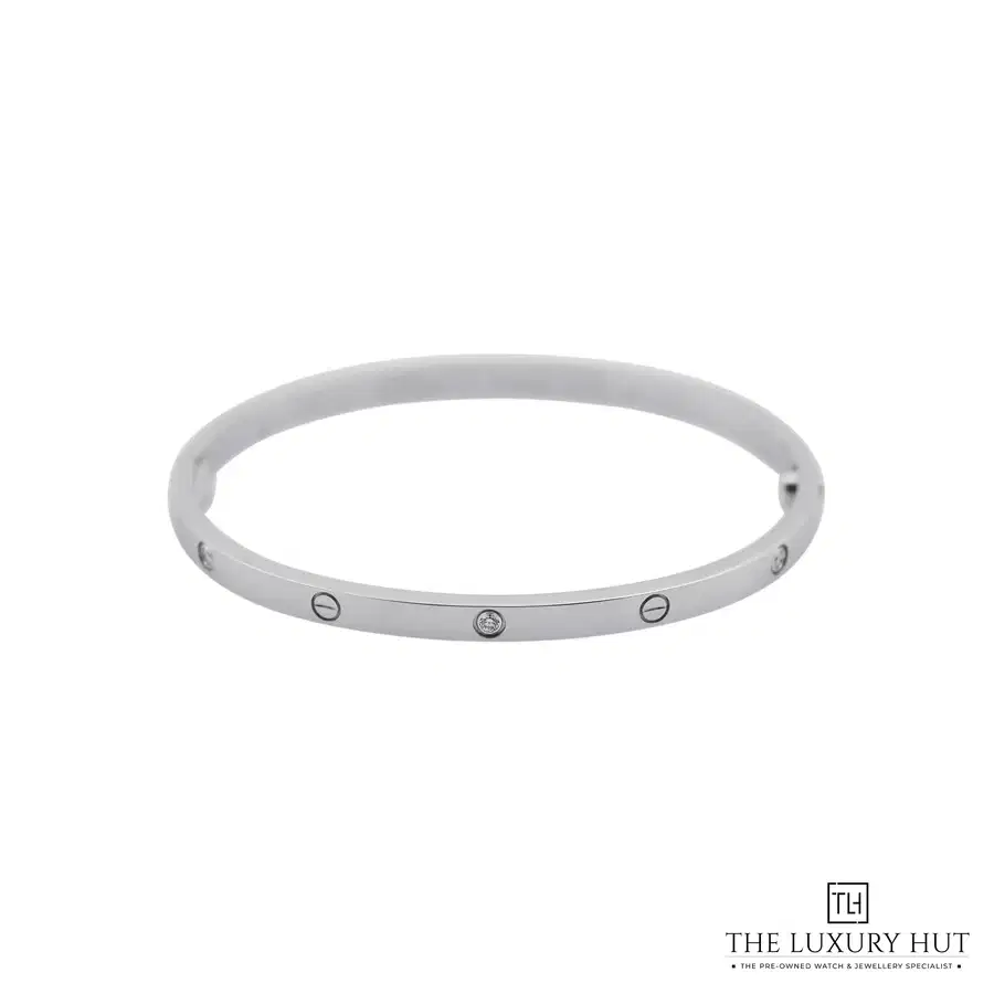 Cartier White Gold Diamonds Small Love Bracelet
