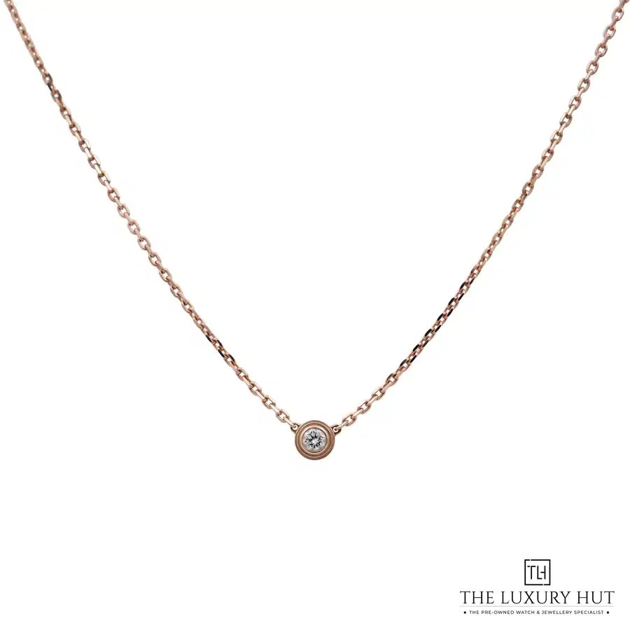 Cartier Rose Gold D Amour Diamond Pendant 53135 a